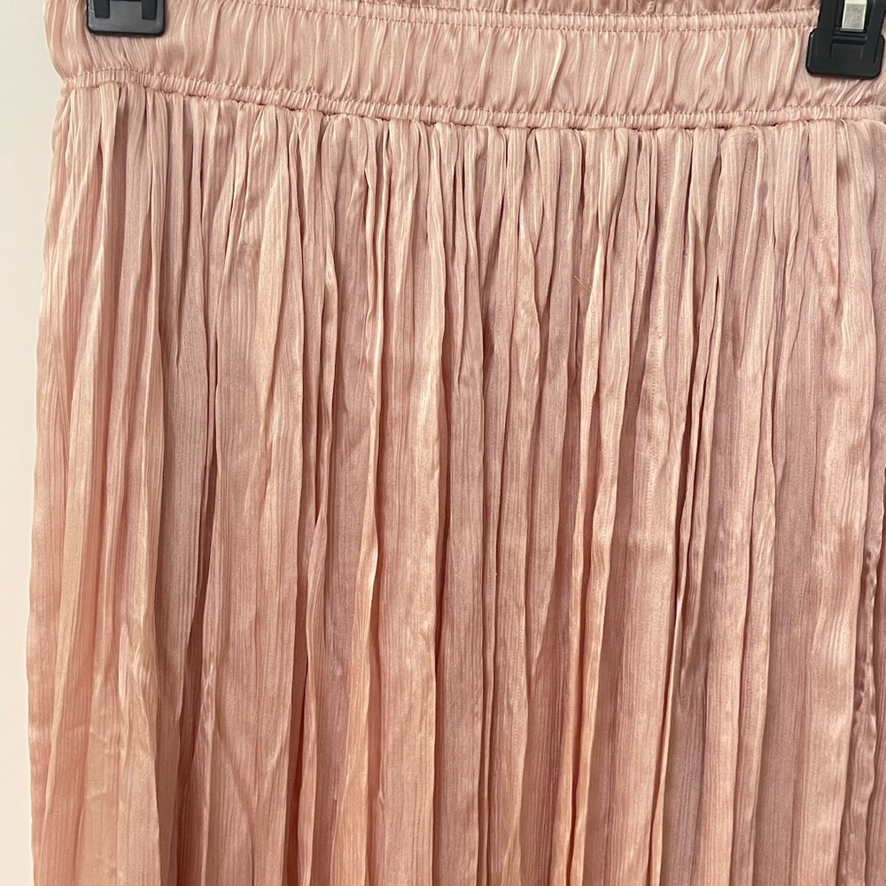 Topshop Light Pink Pleated Maxi Skirt - Picture 4 of 10